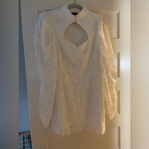 Nasty Gal White Lace Dress